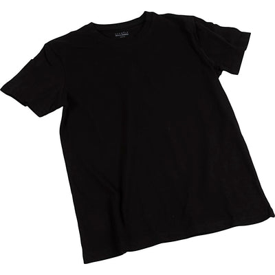 Camisetas de la empresa Creativ, A: 44 cm, talla 12-14 años, cuello redondo, 145 gr, negro, 1 pieza
