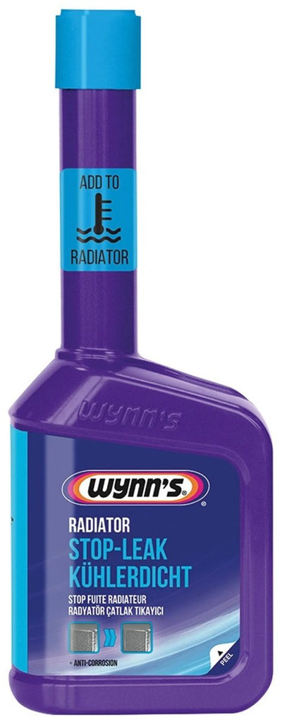 Blocca-perdite per radiatore Wynn's - sigilla le perdite nella guarnizione della testata del radiatore - previene la ruggine da corrosione - sicuro per tubi flessibili e sensori - 325 ml
