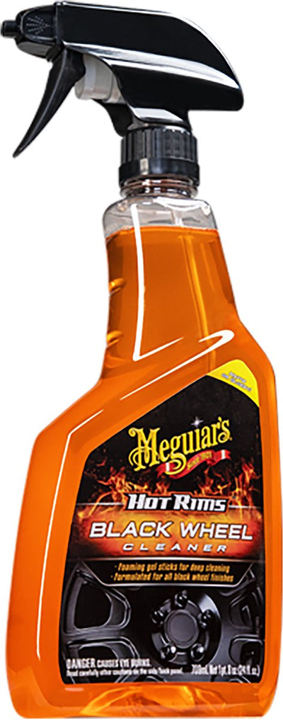 Meguiar's meguiar's hot rims black wheel detergent 710ml - detergente per cerchioni cerchi neri - per finitura opaca lucida - rimuove la polvere dei freni