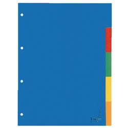 Pestañas de colores canguro pp a405 120 micras a4 5 partes impresas de 4 agujeros