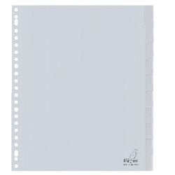 Pestañas Kangaro G410FM-B PP A4 120 micras gris 10 piezas Ventana de 23 orificios de ancho