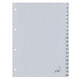 Pestañas kangaro g420c pp a4 120 micras gris 20 partes 1-20 4 agujeros impresos