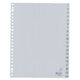 Pestañas kangaro g405cm pp a4 120 micras gris 20 piezas 1-20 23 agujeros impresos