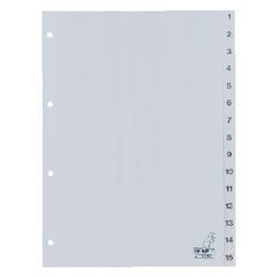 Linguette canguro g415c pp a4 120 micron grigio 15 pezzi 1-15 4 fori stampate