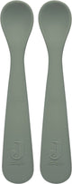 Jollein - cucchiaio (verde cenere) - silicone - cucchiaio per bambini, stoviglie per bambini - 2 pezzi - 6-18 mesi