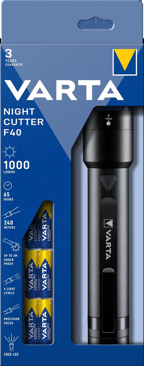 Varta Night Cutter F40 linterna a batería LED 1000 lm 65 h 134 g