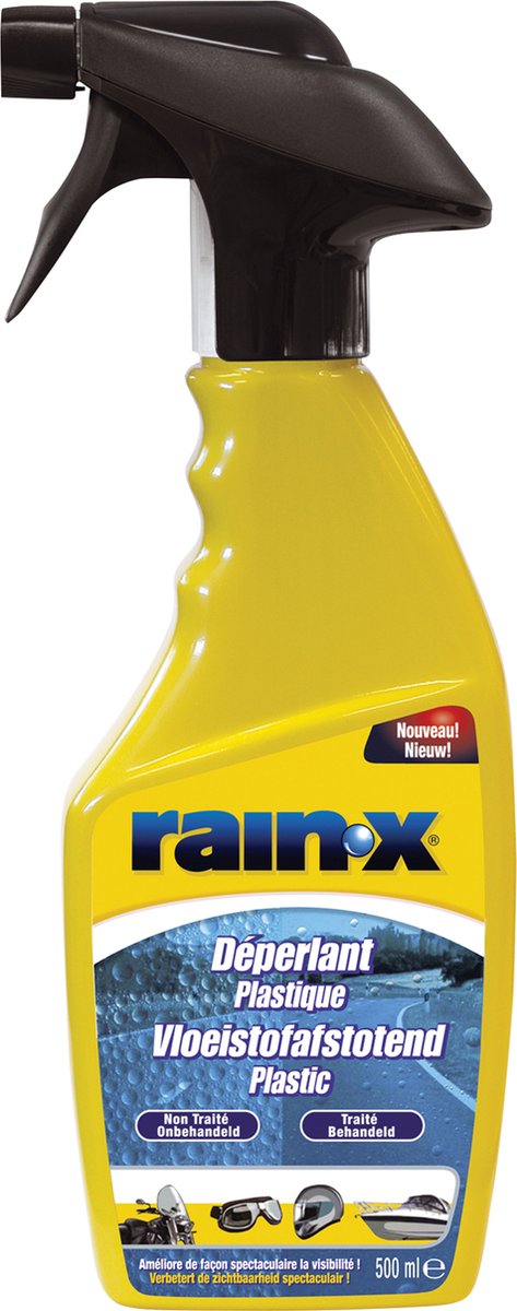 Rain-x repelente al agua para plástico – gotas de lluvia fuera – para viseras de plexiglás – protección contra la suciedad – 500 ml