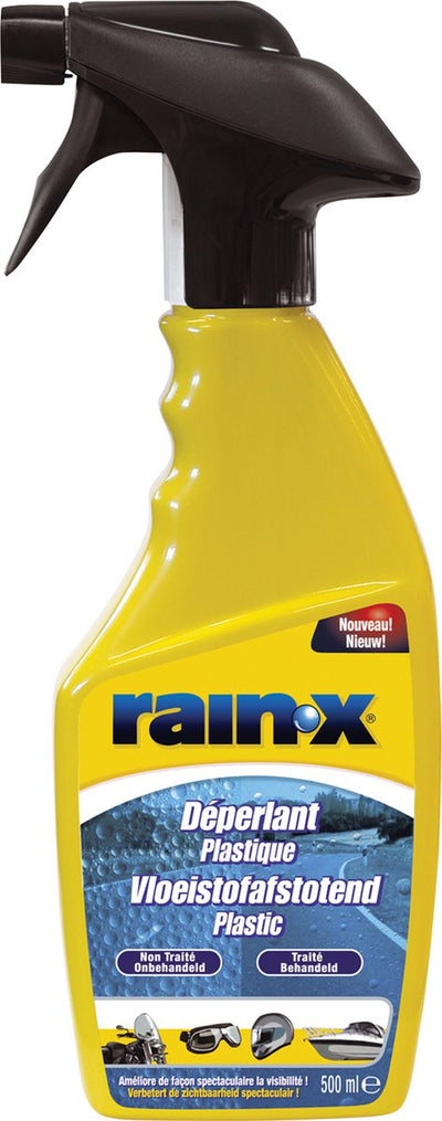 Rain-x repelente al agua para plástico – gotas de lluvia fuera – para viseras de plexiglás – protección contra la suciedad – 500 ml