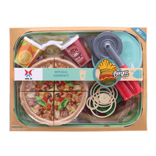 Pizza set di cibo