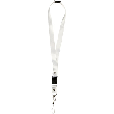 Lanyard aziendale Creativ, l: 53 cm, l: 2 cm, bianco, 5 pezzi 1 scatola