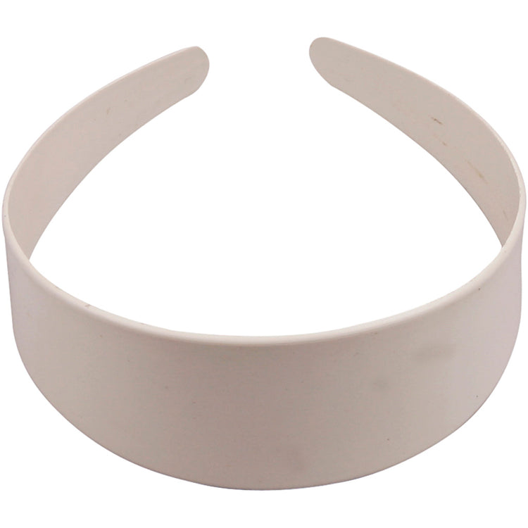 Fascia per capelli in plastica Creative Company, l: 40 mm, bianco, 1 pezzo
