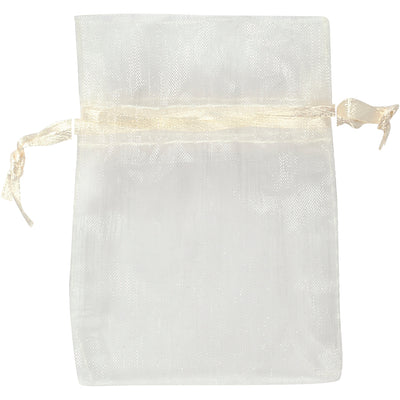 Sacchetti in organza Creativ Company, misura 7x10 cm, bianco sporco, 10 pezzi 1 scatola
