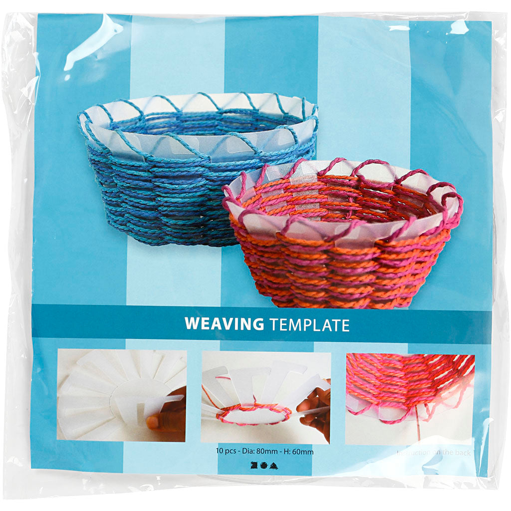 Modello per intrecciare cesti Creativ Company, h: 6 cm, d 8 cm, trasparente, 10 pezzi 1 scatola