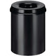 Pattumiera spegnifiamma in metallo acciaio inox 36 cm diametro 25,5 cm capacità 15 l alluminio-nero