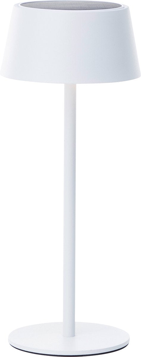 Brilliant picco - lampada da tavolo solare ricaricabile - da esterno - led 4w 3000k - 3 stepdim - ip44 - bianco