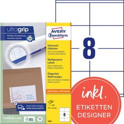 Universal labels avery zweckform 3426 105x70mm white