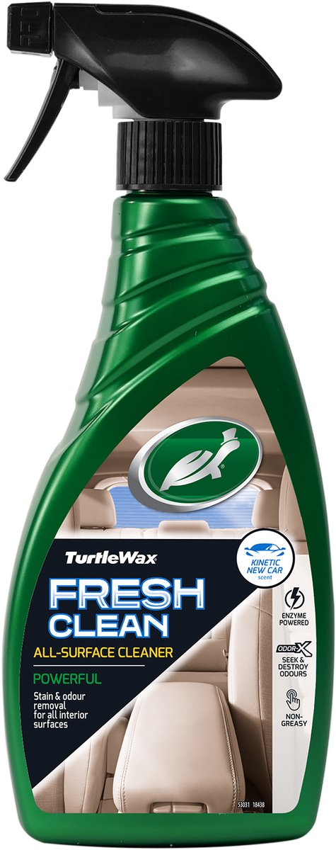 Limpiador para todas las superficies Turtle Wax Power Out Fresh Clean - potente eliminador de olores y manchas - para todas las superficies - con tecnología Odor-x - refresca hasta 30 días - 500 ml