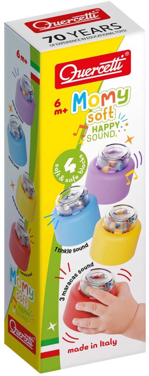 Quercetti Momy Soft Building Blocks con sonido, 4dlg.