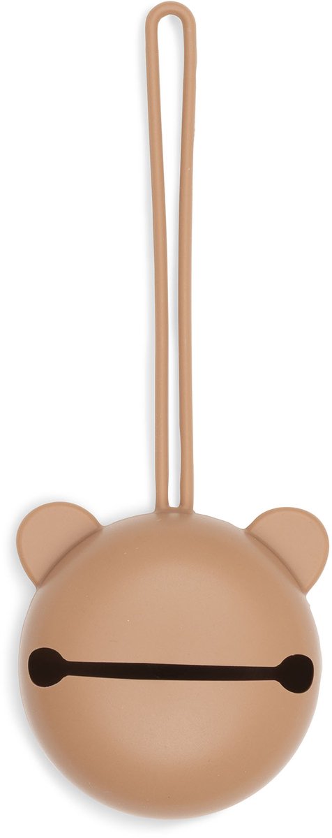 Porta ciuccio Jollein - scatola per ciuccio in silicone - 7 cm - terra chiaro