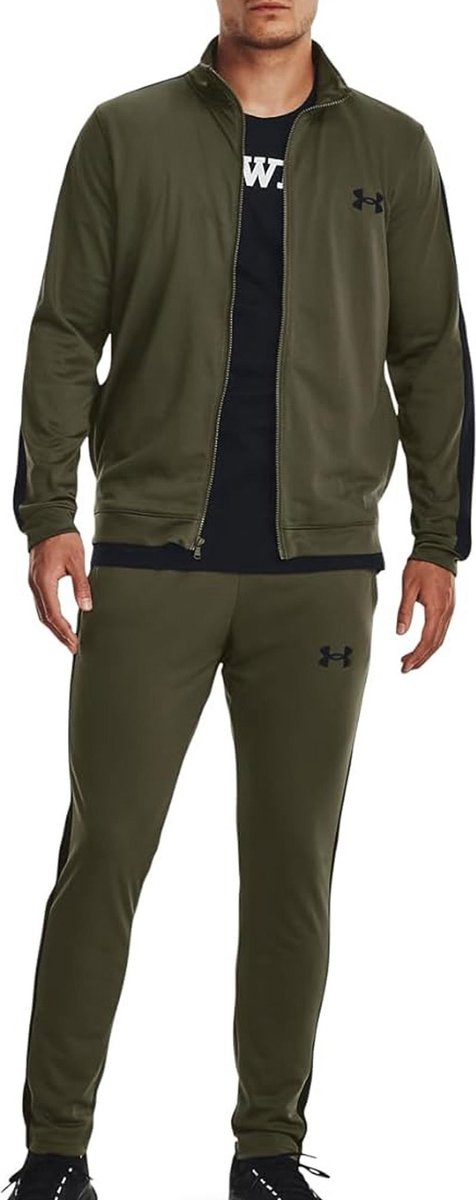 Chándal para hombre Under Armour UA Rival Knit Track Suit-GRN - Azul marino OD Verde - Negro