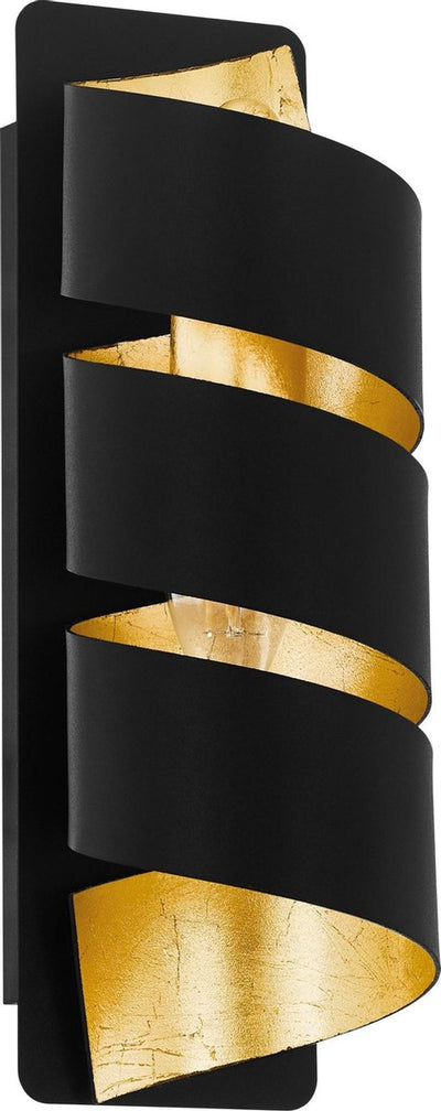 Lámpara de pared Eglo elizondo - e14 - 27 cm - oro negro