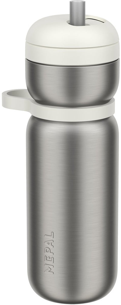 Botella térmica Mepal Twist Sport - 600 ml - Gira y bebe - Hermética y aislada: 6 horas de calor. 10 horas de frío - apto para lavavajillas - biberones - cerámica blanca