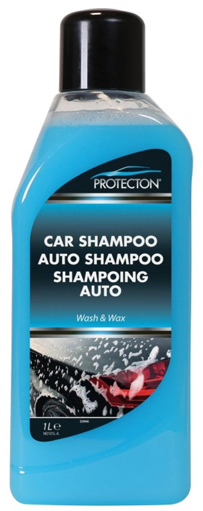Cera lavante shampoo auto Protecton - pulisce a fondo, velocemente e in sicurezza - rimuove sporco, depositi di grasso - per tutti i tipi di vernice - ridona lucentezza - lascia uno strato protettivo di cera - 1 litro