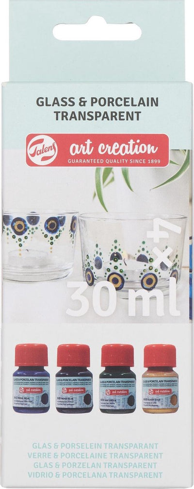 Talens Creation Art Glass Porcelain Persp. 4x30 ml blu