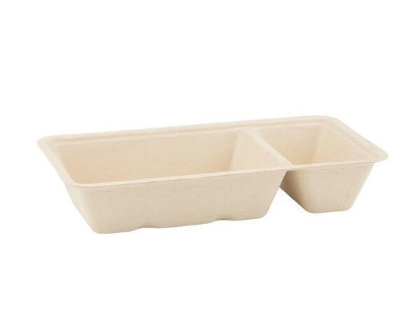 Takeaware snackbakje a23 bagasse pfas-vrij a7+ saus (500 stuks)