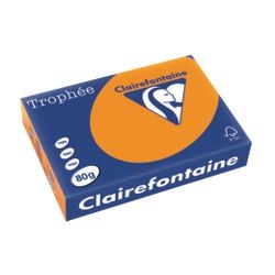 Carta colorata clairfontaine 1761 a4 80 g arancione brillante