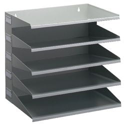 Set di 4 vassoi portacorrispondenza durevole 3360-10 grigio