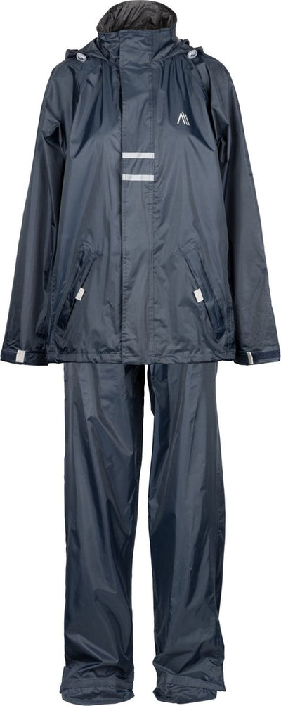 Ralka regenpak waterdicht ademend - junior - reflectie - marine - 164