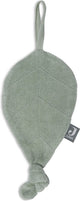 Jollein - pacifier cloth terry leaf (ash green) - pacifier cuddly toy, pacifier cloth baby, pacifier cloth - polyester-cotton