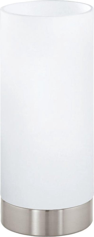 Lampada da tavolo Eglo damasco 1 - e27 - 21,5 cm - bianco grigio