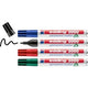 Rotulador permanente 3000 edding 1,5-3mm punta redonda azul, negro, rojo, verde 4 piezas