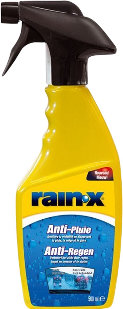 Detergente per vetri spray antipioggia Rain-x 500ml – Protezione pulente in uno – Gocce di pioggia cadono immediatamente – Per tutte le superfici in vetro