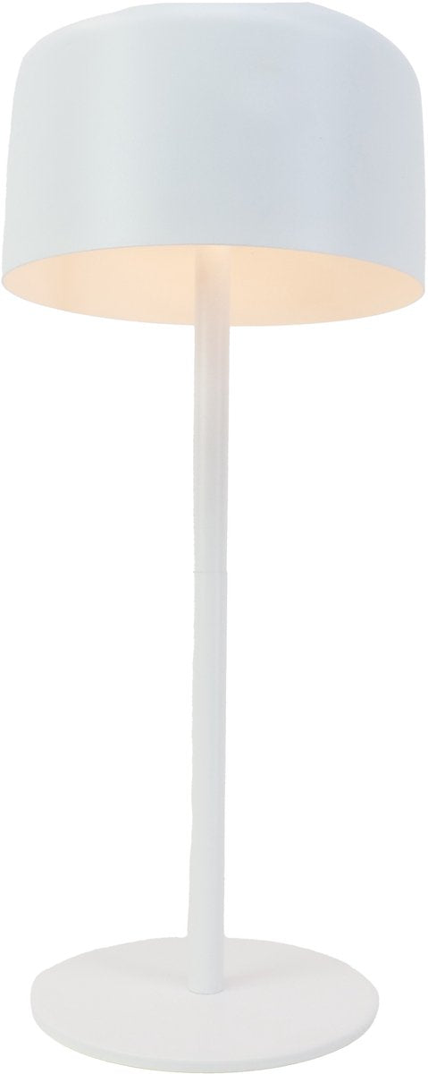 Eglo roccanova tafellamp - oplaadbaar (tot 22 uur licht) - solar - 30 cm - wit - draadloos - dimbaar - binnen en buiten