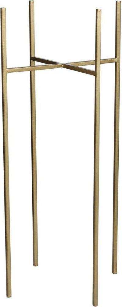 Mica decorations - flower pot plant pot standard raiser - gold - w18.5 x h55 cm - metal