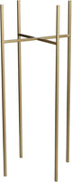 Mica decorations - bloempot plantenpot standaard verhoger - goud - b18.5 x h55 cm - metaal