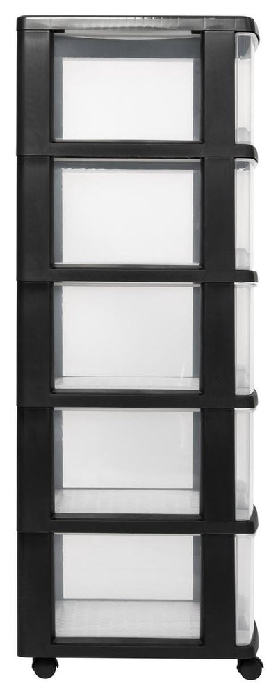 Sistema de cajones Curve Essentials - 5x20 litros - negro transparente