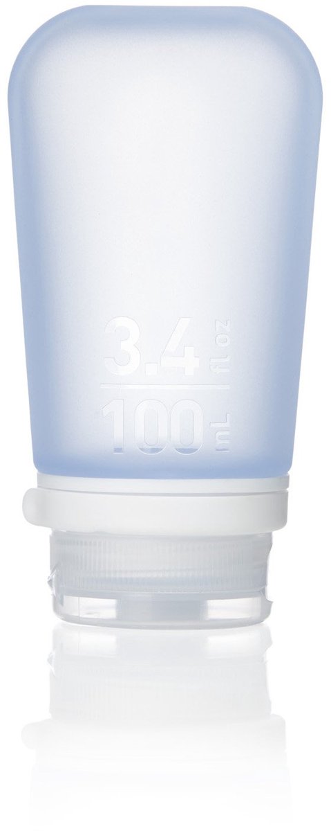 Human gear - gotoob+ - grande - 100ml - azul - botella de viaje - matraz - ligero - a prueba de fugas - reutilizable