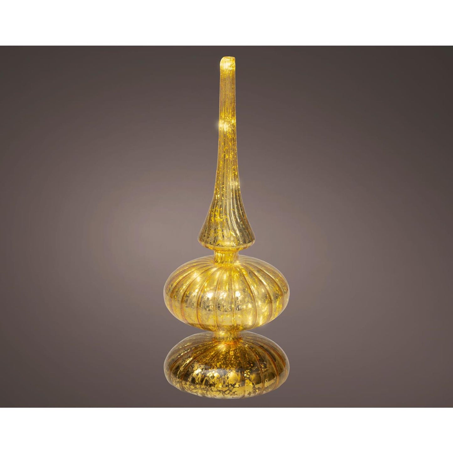 Lumineo micro LED tablero de mesa vidrio ã˜9x23cm oro blanco cálido