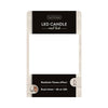 Lumineo realistische led kaars met wax pit en vlam effect ã˜7.5x9,5cm wit met 6uur timer werkt op batterij