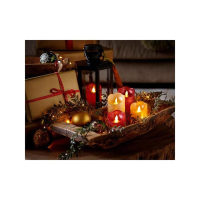 Lumineo LED candle waving wax 10cm off white