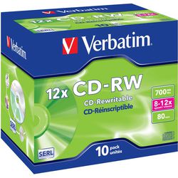 CD-RW 700mb testuale 12x 80min. 10 pezzi