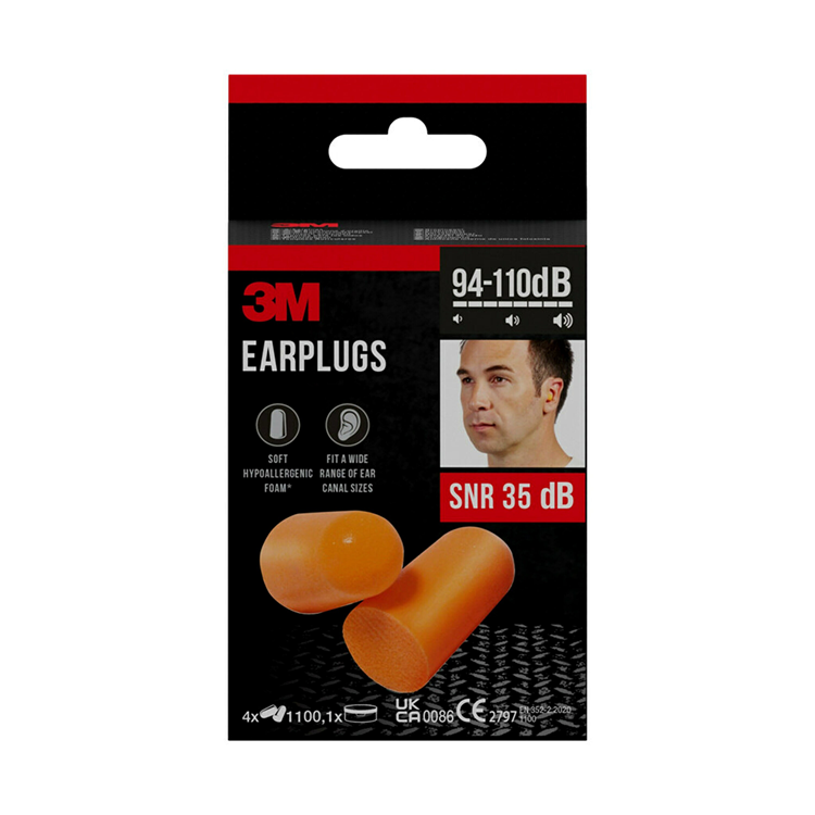 3m 1061816 - tapón para los oídos 1100c 4pr | 6 piezas