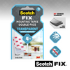 3m 1071425 - tiras de montaje transp scotch-fix™ 25 mm x 76 mm, paquete de 8 tiras | 16 piezas