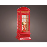 Cabina telefónica LED Lumineo Water Spinner con Papá Noel - afbeelding 1