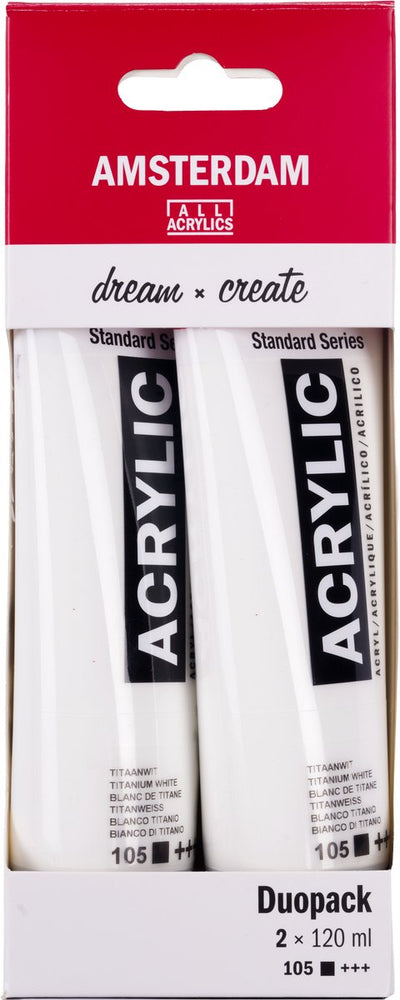 Confezione duo bianco titanio serie standard Amsterdam | 2x120 ml