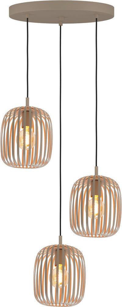 Lampada a sospensione Eglo Romazzina - e27 - ø 46 cm - colore sabbia